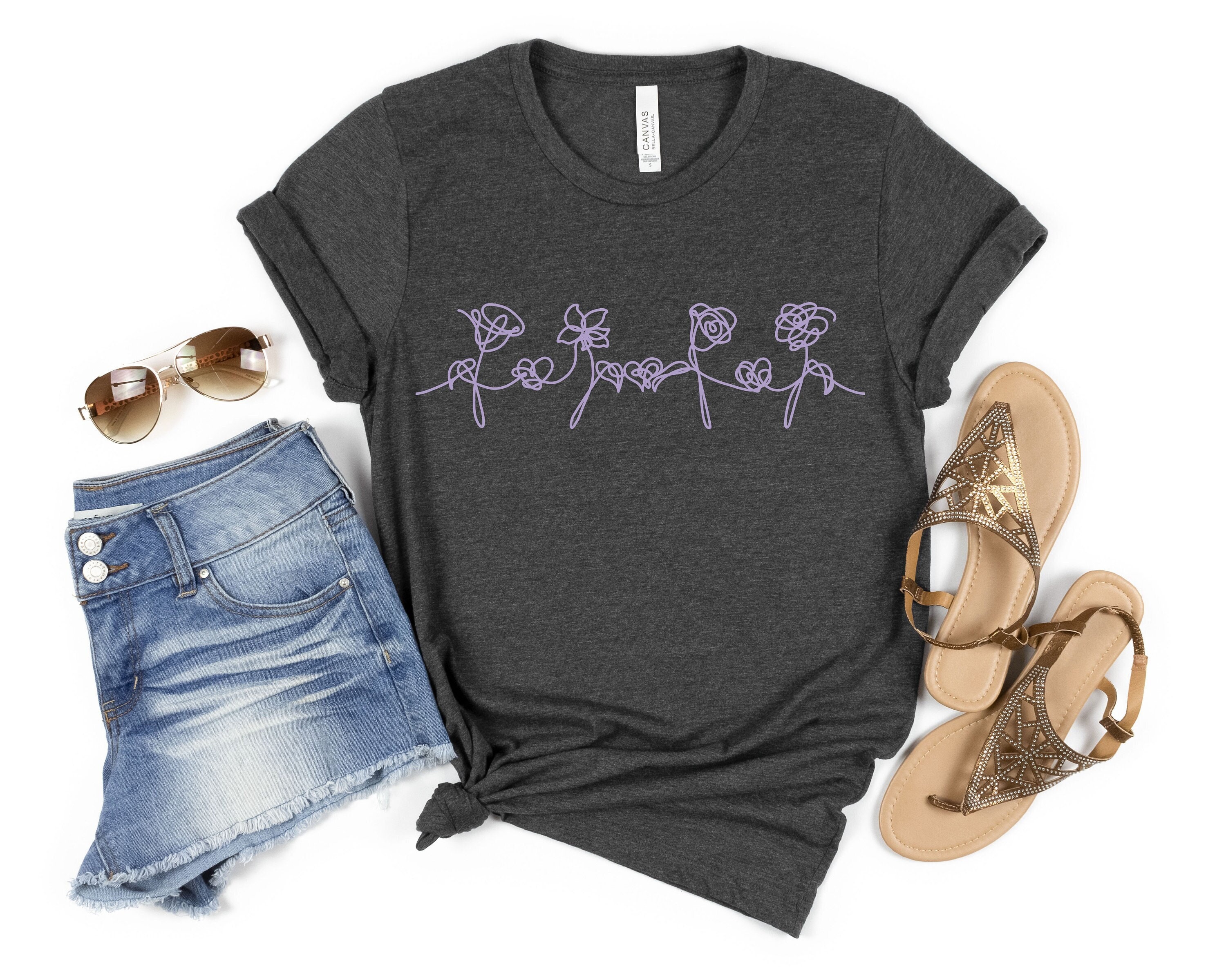 Bts camiseta mujeres Etsy Espana