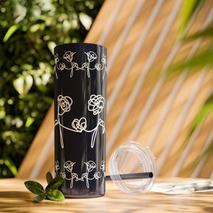BTS Love yourself Tumbler with Straw ARMY Self Care tumbler multiple colors 20oz BTS tumbler for home work or gym Bangtan gift