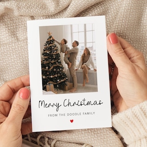 Gepersonaliseerde familiekerstkaart, kerstkaartenpakketten, handgemaakte kerstkaarten, kerstkaarten voor stellen, kerstkaarten met foto, kerst
