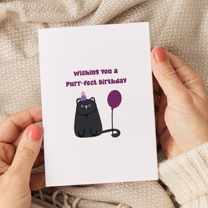 Carte d'anniversaire chat, cartes d'anniversaire pour amoureux des chats, cartes d'anniversaire de maman, cartes d'anniversaire de soeur, cartes d'anniversaire meilleur ami, carte d'anniversaire pour elle
