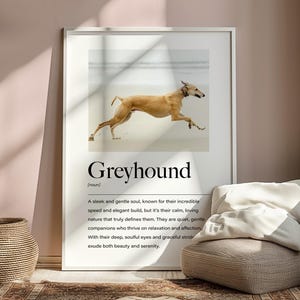 Greyhound Definition Print, Greyhound Poster, Greyhound Home Decor, Greyhound Gifts, Greyhound Wall Art, Greyhound Christmas Gifts, Presents