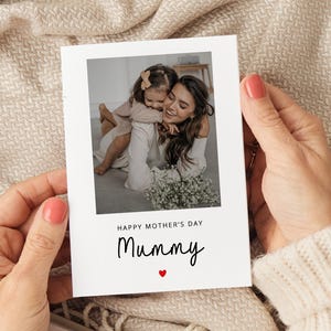 Tarjeta personalizada para el Día de la Madre, tarjeta con foto para el Día de la Madre, tarjeta para el primer Día de la Madre, tarjeta para el Día de la Madre de una hija, tarjeta para un hijo