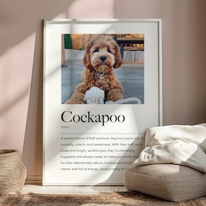 Personalised Cockapoo Definition Print, Cockapoo Poster, Cockapoo Wall Art, Cockapoo Home Decor, Cockapoo Gifts, Cockapoo Christmas Gifts