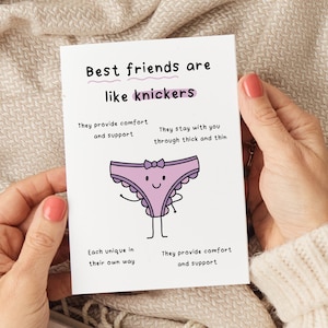 Carte Les meilleurs amis sont comme une culotte, Carte d'anniversaire meilleur ami, Cartes d'anniversaire Bestie, Cartes meilleur ami drôles, Cartes Ramassez-moi, Pour elle