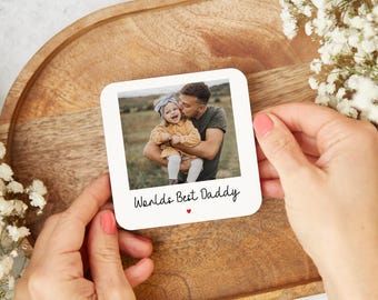 Weltbester Papa Foto-Untersetzer, personalisierte Papa Geschenke, Papa Geburtstagsgeschenke, Papa Geburtstagsgeschenk, individuelles Geschenk, Papa Weihnachtsgeschenke