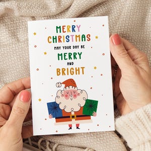 Santa Christmas Cards, Funny Christmas Cards, Cute Christmas Cards, Christmas Cards Pack, Christmas Cards Set, Girlfriend Christmas Cards