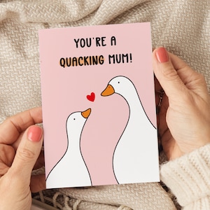 Du bist eine quackende Mama, Muttertagskarte, alles Gute zum Muttertag, Mama Geburtstagskarten, alles Gute zum Geburtstag Mama, Karten für Mama, Danke Karte
