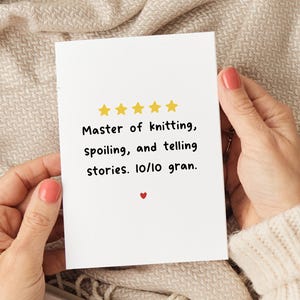 Funny Gran Birthday Card, Gran Rating Birthday Card, Happy Birthday Gran Card, Birthday Card for Gran, Gran 70th Birthday Card, Gran 80th
