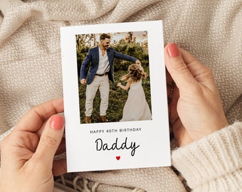 Personalised Daddy Birthday Card, Daddy Picture Card, Daddy Birthday Card, Birthday Card for Daddy, Daddy 30th Birthday, Daddy 40th Birthday