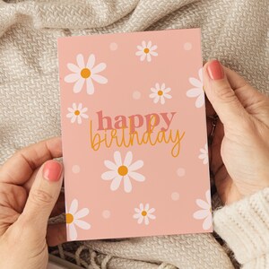 Carte d'anniversaire florale, carte d'anniversaire marguerite, cartes d'anniversaire de maman, cartes d'anniversaire soeur, cartes d'anniversaire meilleur ami, cartes d'anniversaire petite amie