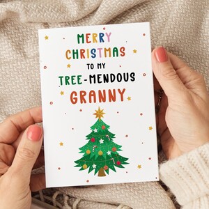 Cartes de Noël grand-mère, carte de Noël pour grand-mère, carte de voeux de Noël grand-mère, cadeaux de Noël grand-mère, cadeau de Noël grand-mère, Noël