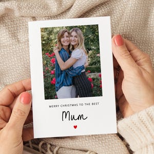 Tarjeta de Navidad personalizada para mamá, tarjeta de Navidad para mamá, regalos de Navidad para mamá, regalo de Navidad para mamá, tarjeta con foto de Navidad para mamá, tarjeta de Navidad para mamá
