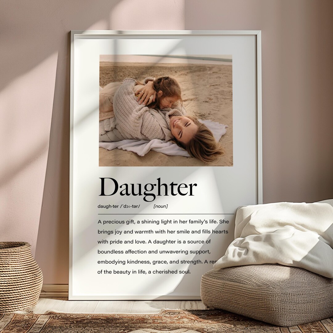 Personalised Daughter Definition Print, Daughter Gifts, Gift for ...