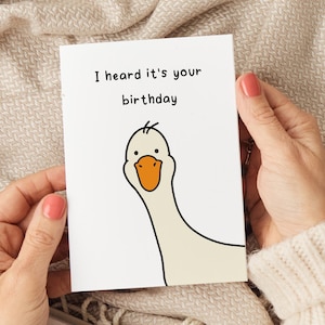 Ouvi dizer que é seu cartão de aniversário, cartões engraçados de aniversário, cartões de feliz aniversário, cartões de aniversário de irmã, cartões de aniversário de amiga, cartão para ela