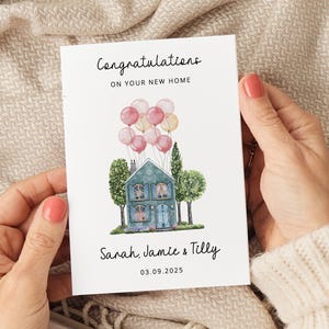 Personalised New Home Card - Congratulations on Your New Home - Custom Housewarming Card, First Home Card, Homeowner Card, Moving House Card
