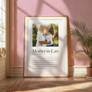 Personalised Mother-in-Law Definition Print, Mother-in-Law Gifts, Mother-in-Law Birthday Gift, Mother-in-Law Christmas Gift, In-Law Present