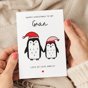 Biglietti di Natale Gran personalizzati, biglietto di Natale per Gran, biglietto di auguri di Natale Gran, regali di Natale Gran, regalo di Natale Gran