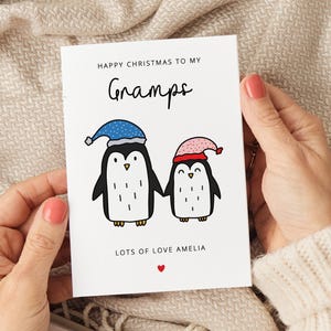 Cartões de Natal personalizados para o vovô, Cartão de Natal para o vovô, Cartão de Natal para o vovô, Presentes de Natal para o vovô, Presentes de Natal para o vovô