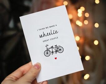 We Make A Really Good Couple, Valentine's Day Cards, Anniversary Cards, Cycling Cards, Card for Boyfriend, Card for Husband, Card for Him