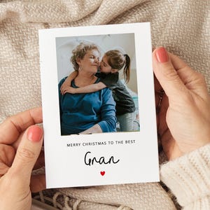 Personalisierte Gran Weihnachtskarte, Weihnachtskarte für Gran, Gran Weihnachtsgruß, Gran Weihnachtsgeschenke, Gran Weihnachtsgeschenk, Foto