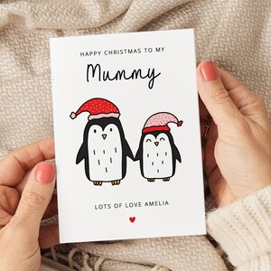 Tarjetas navideñas personalizadas para mamá, tarjeta navideña para mamá, tarjeta de felicitación navideña para mamá, regalos navideños para mamá, regalo navideño para mamá