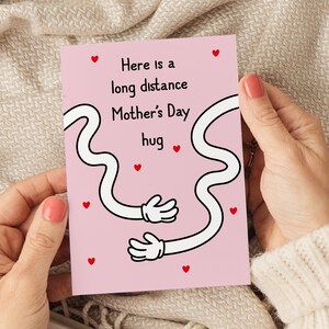Tarjeta del Día de la Madre, Tarjetas del Día de la Madre a Larga Distancia, Feliz Día de la Madre, Regalos del Día de la Madre, Tarjeta Divertida del Día de la Madre, Tarjeta de Abrazo a Larga Distancia