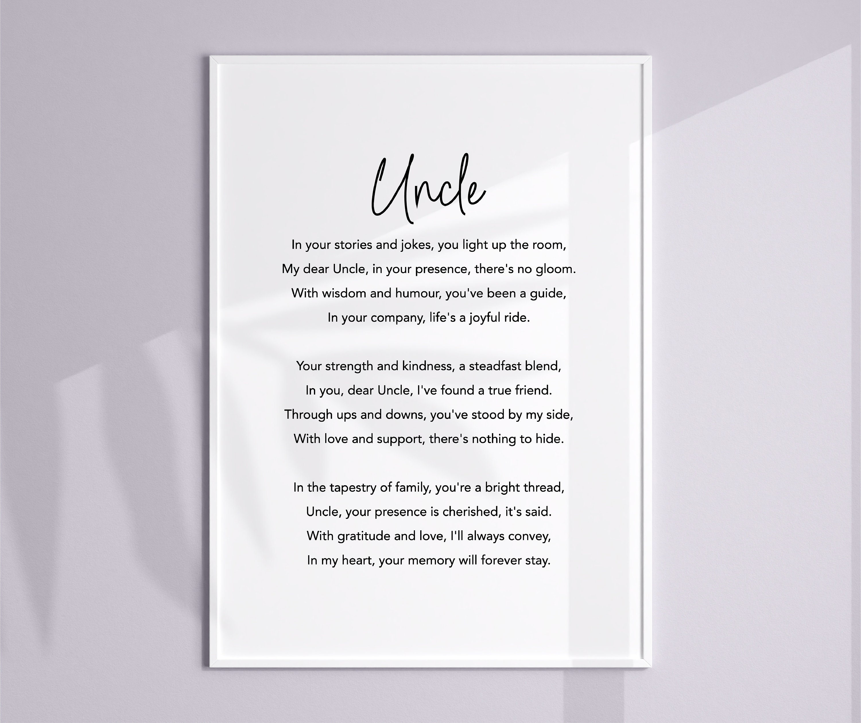 Poem For Deceased Uncle - 0rmreo5
