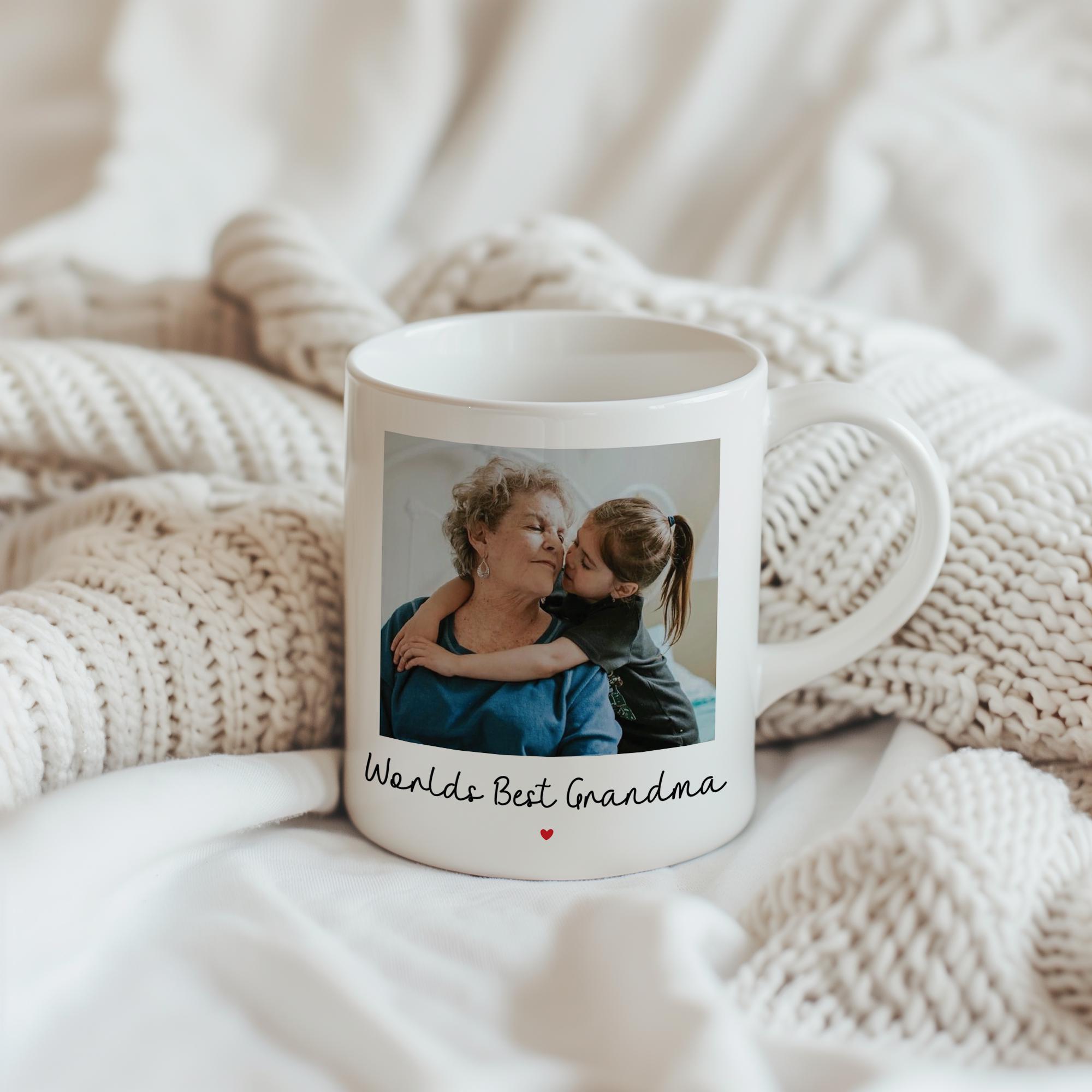 Taza de abuela con el dicho, solo la mejor mamá es promovida a abuela, abuela de regalo, anuncio de bebé revelar idea de regalo taza de café nieto - España