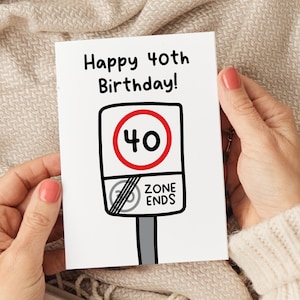 40th Birthday Card, Funny 40th Birthday Card, Dad 40th Birthday Card, Mum 40th Birthday Card, Friend 40th Birthday Card, 40th Birthday Gifts