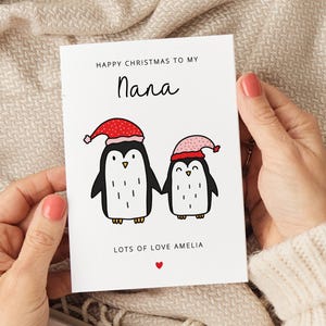 Tarjeta de Navidad personalizada para Nana, tarjeta de Navidad para Nana, tarjeta de felicitación navideña para mamá, regalo de Navidad para Nana, regalo de Navidad para Nana, Navidad