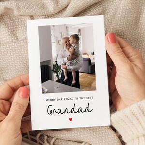 Gepersonaliseerde kerstkaart opa, kerstkaart voor opa, kerstwenskaart opa, kerstcadeau opa, fotokaart opa