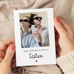 Biglietto di Natale personalizzato per la sorella, biglietto di Natale per la sorella, regalo di Natale per la sorella, regalo di Natale per la sorella, biglietto fotografico di Natale per la sorella