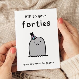 RIP para o seu cartão de aniversário de 40 anos, cartão de aniversário de 50 anos, cartão engraçado de aniversário de 50 anos, cartão de aniversário de 50 anos de amigo, cartão de aniversário de 50 anos de filha, para ela