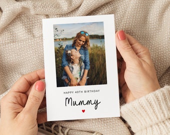 Personalised Mummy Birthday Cards, Mummy Picture Cards, Mummy Birthday Cards, Mum Birthday Cards, Birthday Card for Mummy, Mum 40th Birthday