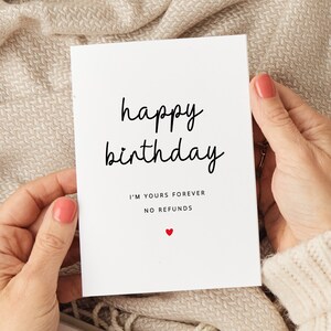 Sou seu para sempre, cartões de aniversário de namorada, cartões de aniversário de namorado, cartões de aniversário de marido, cartões de aniversário de esposa, cartões de aniversário de noivo