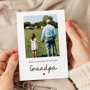 Carte de Noël personnalisée grand-père, carte de Noël pour grand-père, carte de voeux de Noël grand-père, cadeau de Noël grand-père, carte photo grand-père