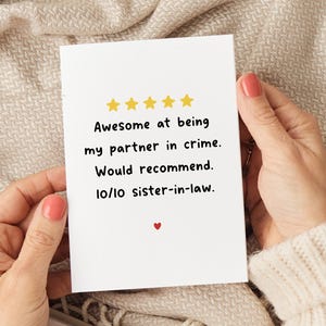 Funny Sister Birthday Card, Sister Rating Birthday Card, Happy Birthday Sister Card, Birthday Card for Sister, Sister 30th Birthday Card