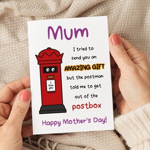 Traté de conseguirte un regalo increíble Tarjeta del Día de la Madre - Feliz Día de la Madre, Tarjeta divertida del Día de la Madre, Tarjeta para el Día de la Madre