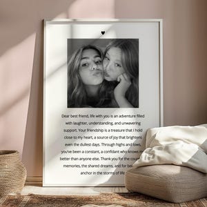 Best Friend Personalised Print, Gift for Best Friend, Best Friend Christmas Gift, Best Friend Birthday Gifts, Best Friend Presents, Custom