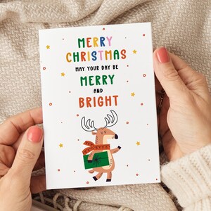 Biglietti di Natale con renne, biglietti di Natale divertenti, biglietti di Natale con animali, pacchetto di biglietti di Natale, set di biglietti di Natale, biglietto di Natale per fidanzato