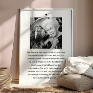 Grandma Personalised Print, Grandma Christmas Gift, Grandma Christmas Present, Grandma Birthday Gift, Gift for Grandma, Grandma Personalised