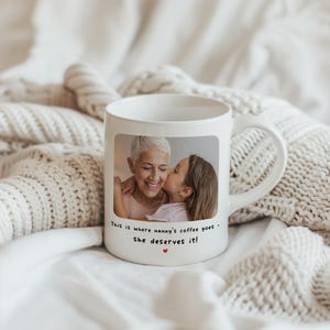11oz Personalised Nanny Coffee Mug, Nanny Photo Mug, Custom Nanny Mug, Nanny Birthday Gift, Nanny Christmas Gift, Best Nanny Ever, For Nanny