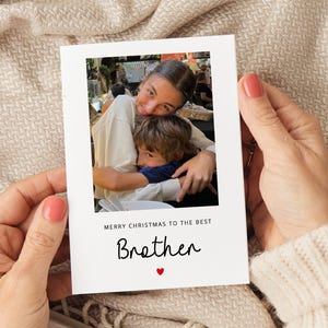 Gepersonaliseerde Brother-kerstkaart, kerstkaart voor Brother, Brother-kerstkaart, Brother-kerstcadeaus, Brother-cadeaus
