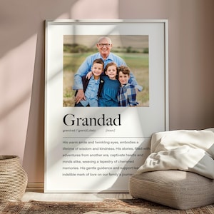Personalised Grandad Definition Print, Grandad Christmas Gift, Grandad Christmas Present, Grandpa Birthday Gift, Personalised Grandad Gift