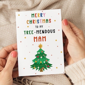 Cartes de Noël Mam, Carte de Noël pour Mam, Carte de voeux de Noël Mam, Cadeaux de Noël Mam, Cadeau de Noël Mam, Joyeux Noël Mam