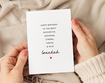 Carte d'anniversaire grand-père, carte poème grand-père, carte d'anniversaire pour grand-père, carte pour grand-père, grand-père je t'aime, cadeaux d'anniversaire grand-père, pour lui