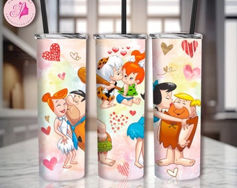 Flintstones 20 oz skinny tumbler png sublimation design download, Cartoon Flintstones  tumbler wrap, Flintstones  20 oz tumbler designs, DIY