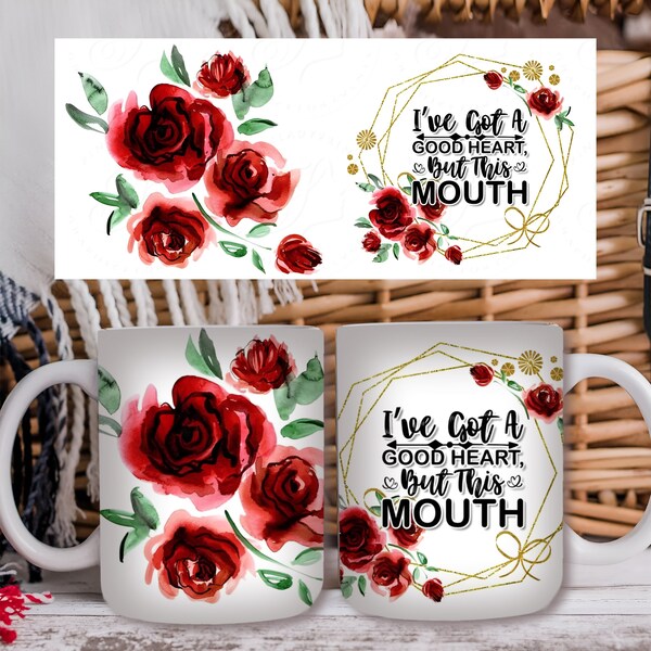 I've Got A Good Heart - But This Mouth - Coffee Mug - Funny - Gifts For Her - Gifts For Mom - Colored Coffee Mug