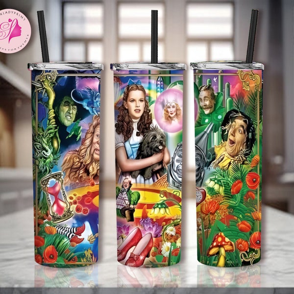 Wizard of Oz Tumbler Sublimation Design Digital Download PNG Instant DIGITAL ONLY, Oz Tumbler, Yellow Brick Road, No Place Like Home