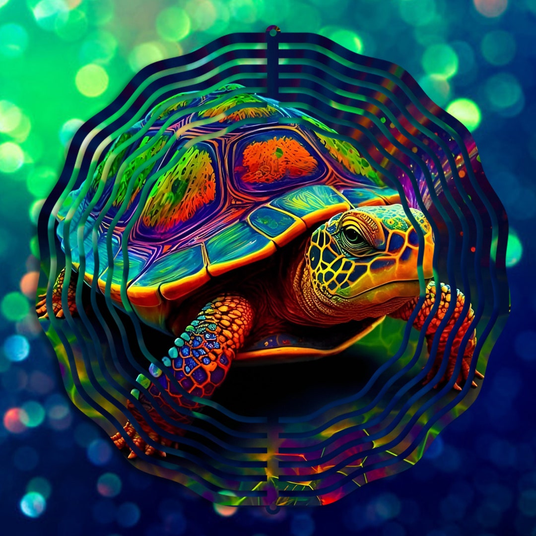 Turtle Wind Spinner Sublimation Design, Wind Spinner Turtle